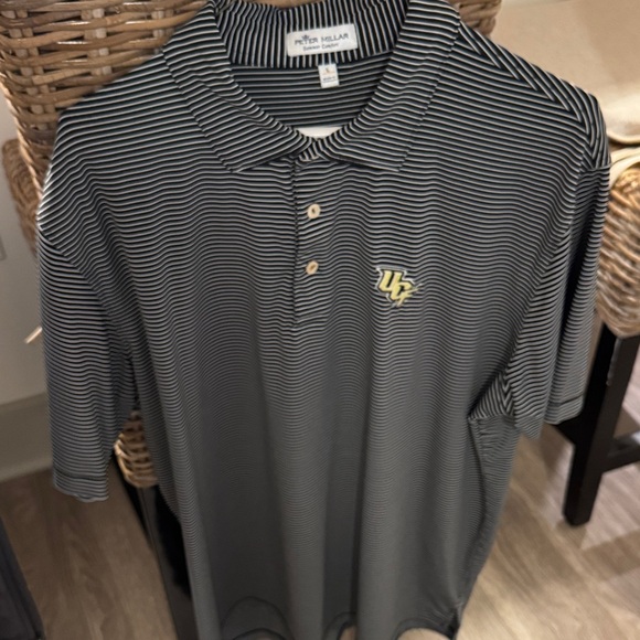 Peter Millar Other - Peter Millar Black Striped Men's Polo Shirt (UCF Logo)